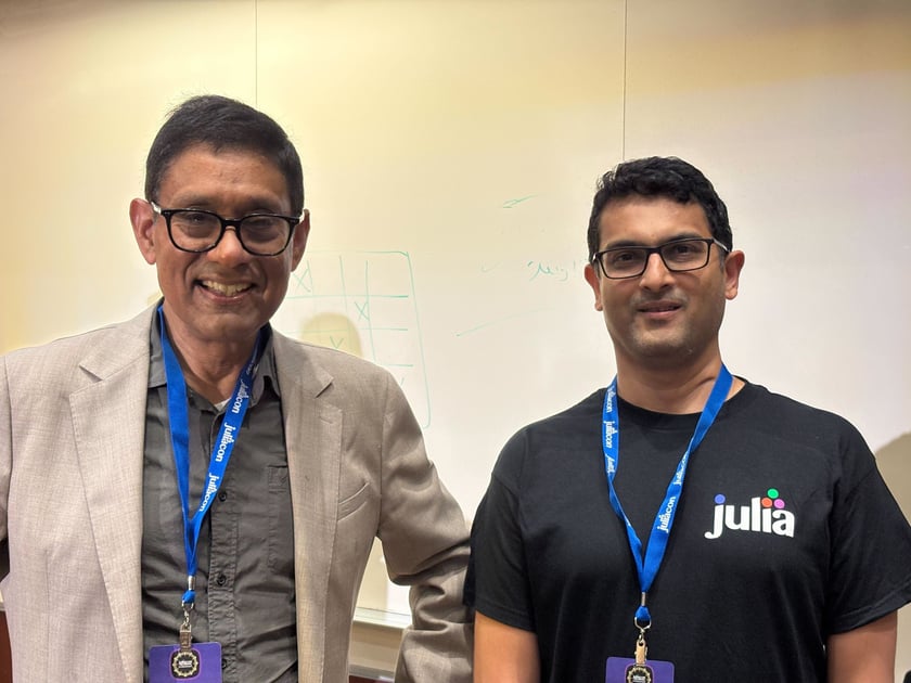 Prith and Viral at JuliaCon