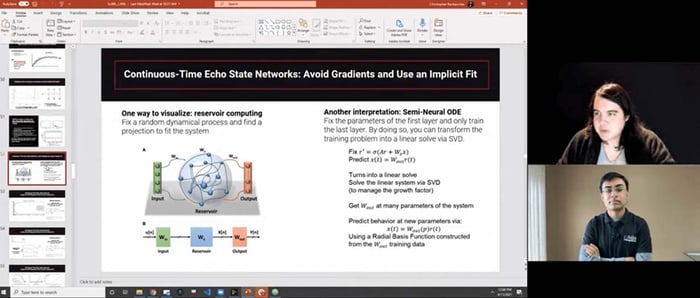 continuous time echo state networks avoid gradients and use an implicit fit