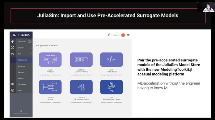 juliasim import and use pre accelerated surrogate models five