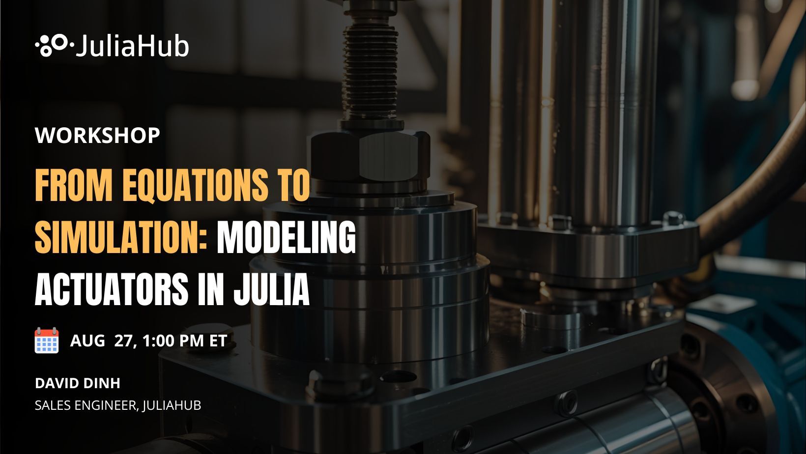Webinar on modeling hydraulic actuators in Julia using MTK