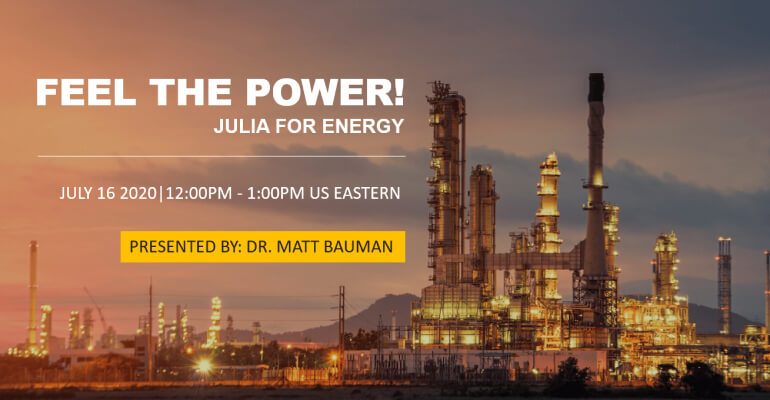 Free on-demand webinar - Feel the Power - Julia for Energy - JuliaHub