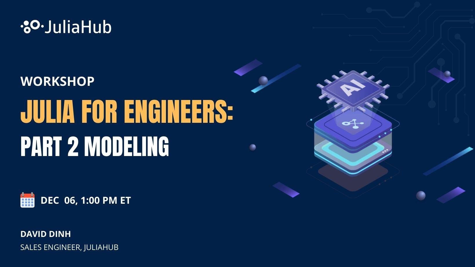 Julia workshop on ModelingToolkit.jl and DifferentialEquations.jl for engineers.