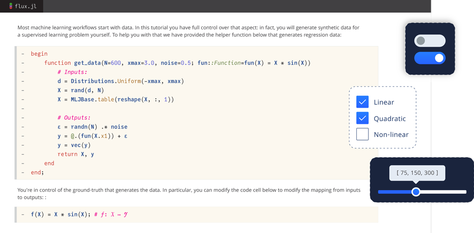 juliahub modeling platform overview coding flux